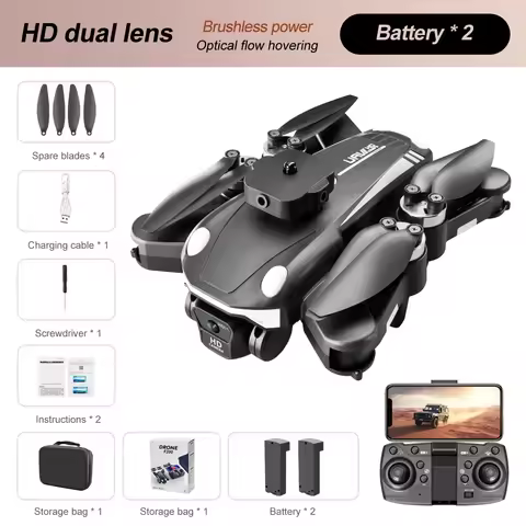 F200 FPV Drone with Dual Camera Mini RC Quadcopter 4K Photo Dron 360° Obstacle Avoidance Brushless M