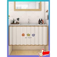 langsir dapur langsir kabinet dapur langsir sinki dapur skirting dapur Bathroom, washbasin, shield curtain, cabinet waterproof and oil-proof cabinet, cabinet door curtain, kitchen