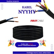 NYYHY 3x4 mm2 electrical CABLE - Pure copper stranded black CABLE FIRST CABLE Brand