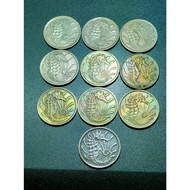 Singapore 1st Series 10 Cent 1967 -1980s ( 10 Coins )
