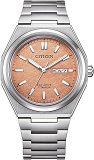 Men's Analogue Japanese Quartz Watch with Titanium Strap AW0130-85ZE, Silver, Armband