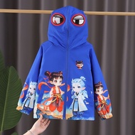 哪吒敖丙外套儿童2025男童连帽夹克上衣洋气男孩冲锋衣春秋Which Ao C Coat Children's 2025 Boys' Company20250925