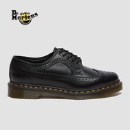 Dr. Martens รองเท้าคัดชูหนังแท้ สีดำ Dr. Martens รุ่น 3989 YELLOW STITCH SMOOTH LEATHER BROGUE SHOES