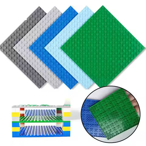 1Pc 16*16 Dots Building Blocks Baseplate Classic Particle Double-sided Base Plate Compatible With Br