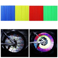 Bicycle reflective sticker, warning steel wire strip at night, 12 pieces Color reflective spokes Cycling wind and fire wheel Wire strip reflective card strip wholesale