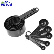 Measuring Spoon Gram 10 PCS Cup Measuring Spoon Veica - Black