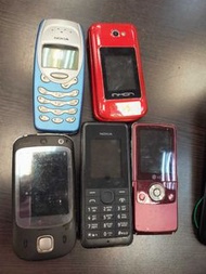 *沒配件~古董手機 中古二手手機 NOKIA藍  INHON HTC LG 摺疊手機 一隻150~500元要問價錢