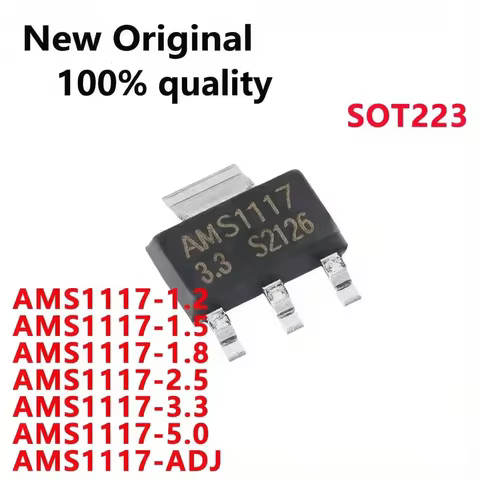 20-50/PCS New AMS1117 3V3 AMS1117-1.2 AMS1117-1.5 AMS1117-1.8 AMS1117-2.5 AMS1117-3.3 AMS1117-5.0 AM
