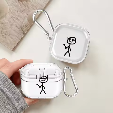 Cartoon Cool Characters Case For Samsung Galaxy Buds 4 Pro 4Pro 3Pro Live 3 FE 2 2Pro Clear Earphone