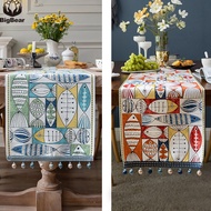 Farmhouse Table Runner Christmas New Year Dining Table Decoration Chenille Jacquard Tablecloth 4 6 8