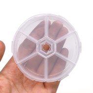 8cm 6 grid storage container box transparent plastic jewelry storage box