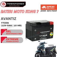 YOSHIPOWER Battery Motorcycle Yamaha Scooter Avantiz YTZ5 Bateri Motor
