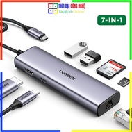 Ugreen CM512 90568 7-in-1 Hub USB C to HDMI 30Hz | Gigabit LAN | 2xUSB 3.0 | SD/TF | Genuine PD 100W