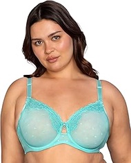 Womens Sheer Whisper Full Coverage Unlined Underwire Bra, Aruba Blue, 44DD