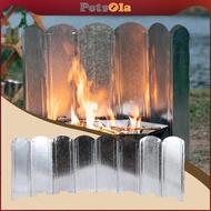 [PETSOLA] Camping Stoves Windscreen Heat Retention Metal Windshield Outdoor Stove Wind Breaker for C