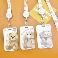 hot sale retractable id holder card case cute lanyard woman card holder cute card holder lanyard car