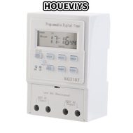 HOUEVIYS Digital Timer Switch, Microcomputer AC 220V Programmable Timer, Smart Home Automatic 30A 1M