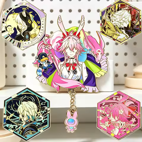 Honkai:Star Rail Evanescia Cosplay Badges Game Anime Anaxagoras Khaslana Cipher Pin Cute Ornament Ha