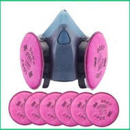 3M 7502+2097 หน้ากากป้องกันแก๊ส 3 ชิ้น หน้ากากกันฝุ่นเพื่อป้องกันสารเคมีกำจัดศัตรูพืชแบคทีเรีย ฟูม โ