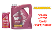 MANNOL RACING +ESTER 10w60 7902 Fully Synthetic Engine Oil 1L &amp; 4L (Original)