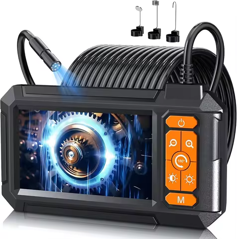 Industrial Endoscope Camera 4.3inch IPS Screen 8mm HD1080P IP67 Waterproof 8 LED Light Inspection Bo