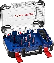 Bosch Professional 9 pc. Expert Tough Material Hole Saw Set (for Wood with Metal, Ø 22-68 mm, Access