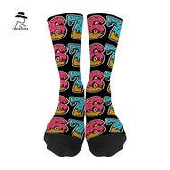 Frolada- Bright Color Baseball Socks Six Seven Baseball Socks Mason 67 Baseball Socks – Funny Cream 