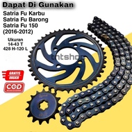 Gear Gir set SATRIA FU KARBU BARONG TAHUN 2006-2012 gigi tarik rantai roda model sss