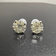 WG86-Diamond Earring with 18K White Gold