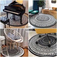 Retro Moroccan Living Room ft Round Rocking Chair Light Luxury Office Floor Mat Computer Carpet Amer