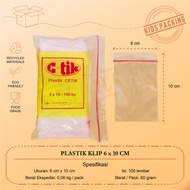 10x6 Ziplock Zipper Plastic Clips Size 10 x 6 cm Zip Bag Plastic @100 Sheets