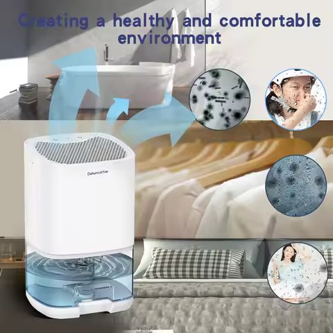 1000ml Air Dehumidifier Portable Mute Moisture Absorbers Machine Air Dryer For Home Bedroom Office K