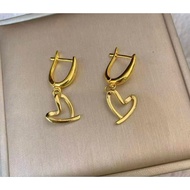 10k Saudi gold clip earrings heart-700 clip earring clip on earrings