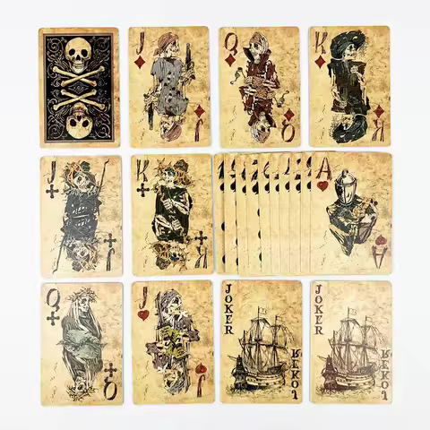 60x90mm Pirate Ship Playing Cards Retro Board Game Pirates of the Caribbean Poker Cards Vintage Styl