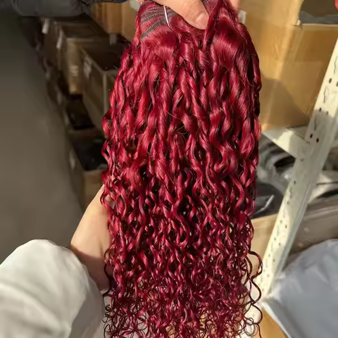 10-30 Inch 99J Burgundy Pixie Curly 100% Human Hair Bundles 20A Raw Colored 1 2 3 4 Pcs 100% Raw Hai