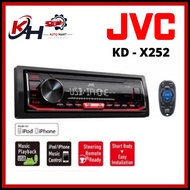 JVC - KD X252 - USB AUX IN Car Radio Stereo Receiver Player | Single Din | Car CD Player | Player Kereta