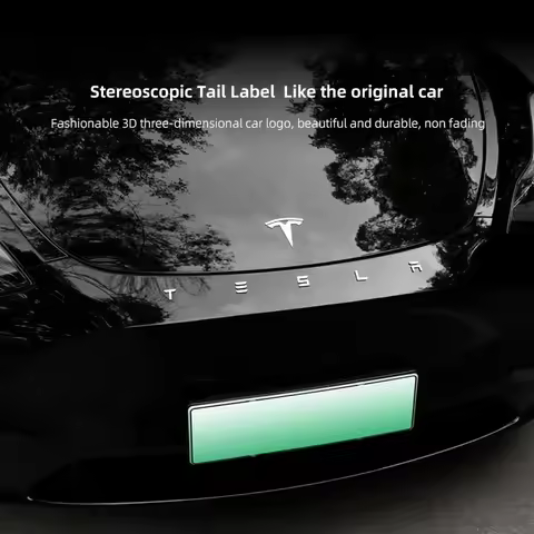 Car Logo Sticker Trunk Label Decals Decoration Accessories For Tesla Model 3 Model S X Y Cybertruck 