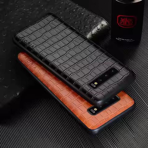 Luxury Crocodile Leather Case For Samsung Galaxy S10 5G S10 Plus Lite S10E Slim Fit Premium Cover fo