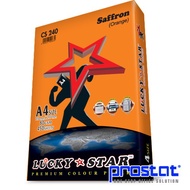 A4 80GM LUCKY STAR COLOUR PAPER 371-SAFFRON (ORANGE) -450'SHEET