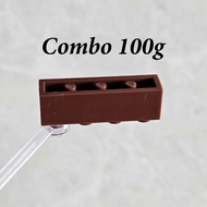 Combo of 1 ounce of 1x4 tall brown tiles