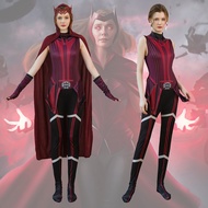 Marvel Drama Wanda Vision Scarlet Witch Costume Wanda Gorilla Witch Holy Festival Lining Soft Skin-F