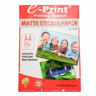 PUTIH White Photo Sticker ePrint Matte Sticker Paper A4 100gsm Printer Paper
