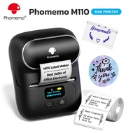 Phomemo M110 Bluetooth Label Sticker Printer,Portable inkless Thermal Printer