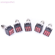 amongasdfw1 5 pcs 3PDT 9-Pin Guitar Effects Stomp Switch Pedal Box Foot Metal True Bypass new