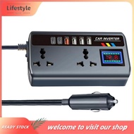 [Lifestyle] Car Inverter 12V/24V to 220V Car Inverter Converter Fast Charging Ports Portable Automot