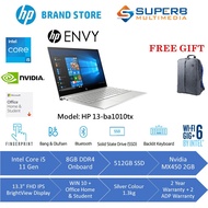 HP ENVY 13-ba1010tx laptop (Intel core i5 11gen, 8gb ddr4 ram, 512gb ssd, nvidia mx450 2gb, 13.3 inc