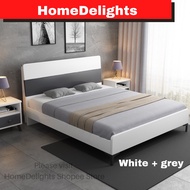 HomeDelights Solid Wooden With Enhanced Bed Base Bed Frame Queen and King Size Katil Kayu