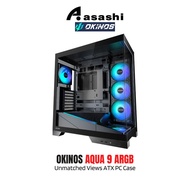 OKINOS AQUA 9 Unmatched Views ATX PC Case - 5x PWM ARGB