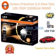 Osram หลอดไฟหน้า รถยนต์ Premium 2.0 New Gen LED+500% 6000K 10000LM 50W Toyota Yaris Ativ ยารีส เอทีฟ