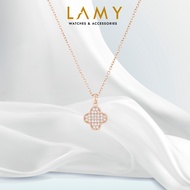 Dây chuyền bạc nữ LAMY Lucky Four Leaf Necklace Gold 6385GG